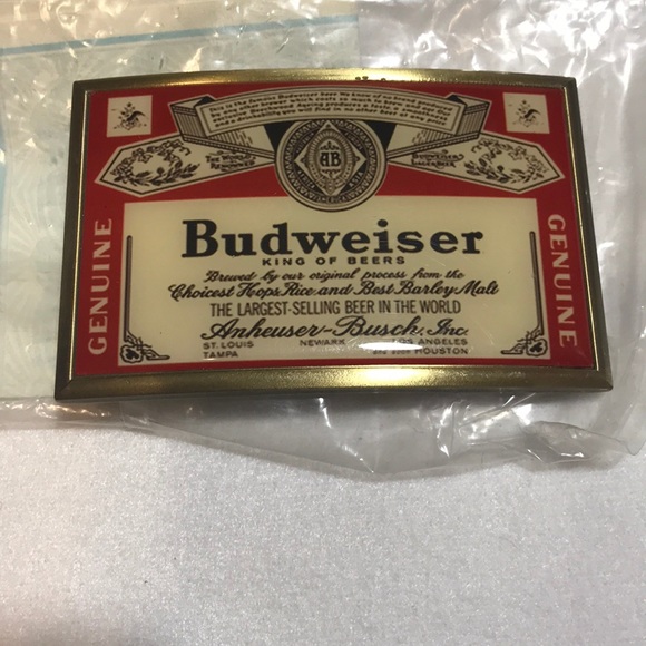 budweiser belt buckle